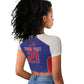 World Football 2026 Afro-Haiti Custom Raglan Cropped T shirt Together For Ayiti Blue Style LT9