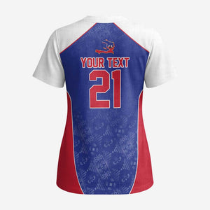 World Football 2026 Afro-Haiti Custom Scrub Top Together For Ayiti Blue Style - African Pride