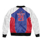 World Football 2026 Afro-Haiti Custom Sleeve Zip Bomber Jacket Together For Ayiti Blue Style - African Pride