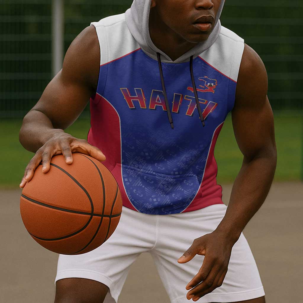 World Football 2026 Afro-Haiti Custom Sleeveless Hoodie Together For Ayiti Blue Style - African Pride