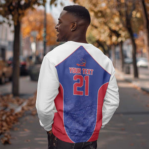World Football 2026 Afro-Haiti Custom Sweatshirt Together For Ayiti Blue Style - African Pride