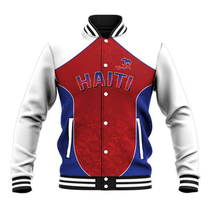 World Football 2026 Afro-Haiti Custom Baseball Jacket Together For Ayiti Red Style - African Pride