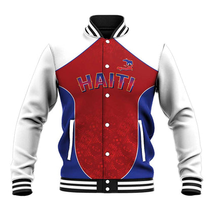 World Football 2026 Afro-Haiti Custom Baseball Jacket Together For Ayiti Red Style - African Pride
