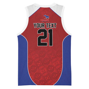 World Football 2026 Afro-Haiti Custom Basketball Jersey Together For Ayiti Red Style - African Pride