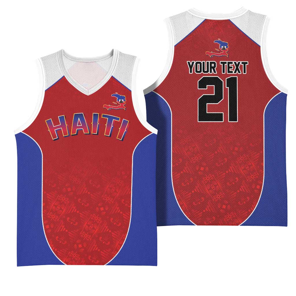 World Football 2026 Afro-Haiti Custom Basketball Jersey Together For Ayiti Red Style - African Pride