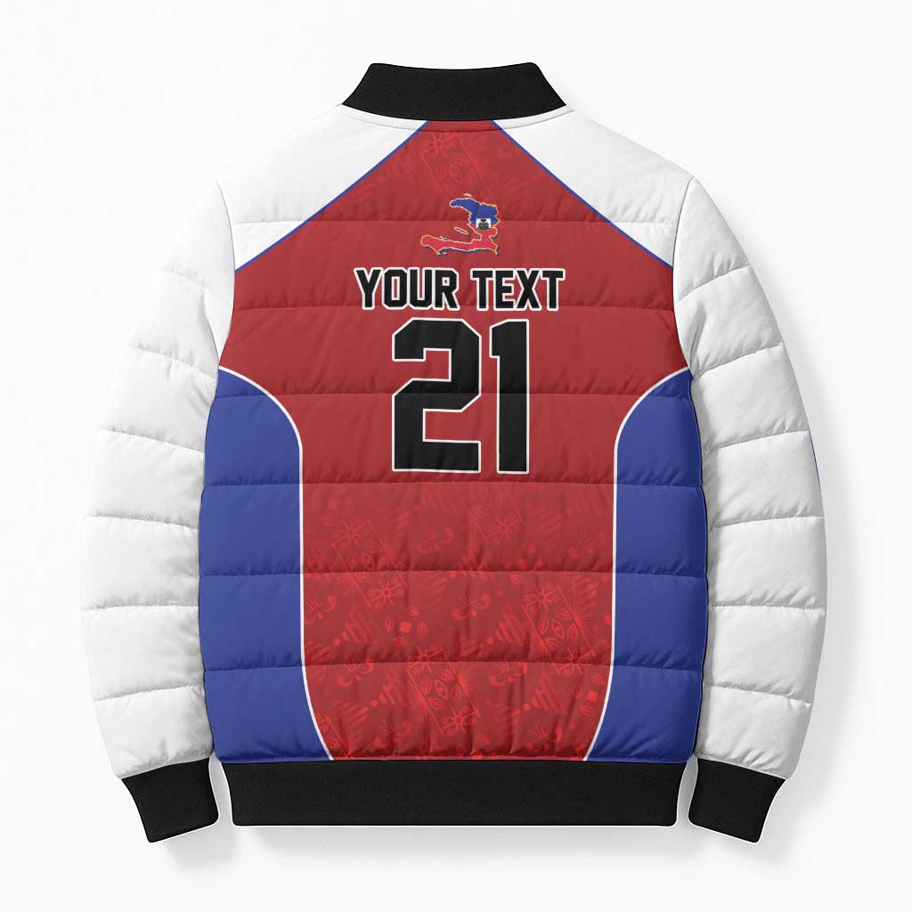 World Football 2026 Afro-Haiti Custom Bomber Puffer Jacket Together For Ayiti Red Style - African Pride