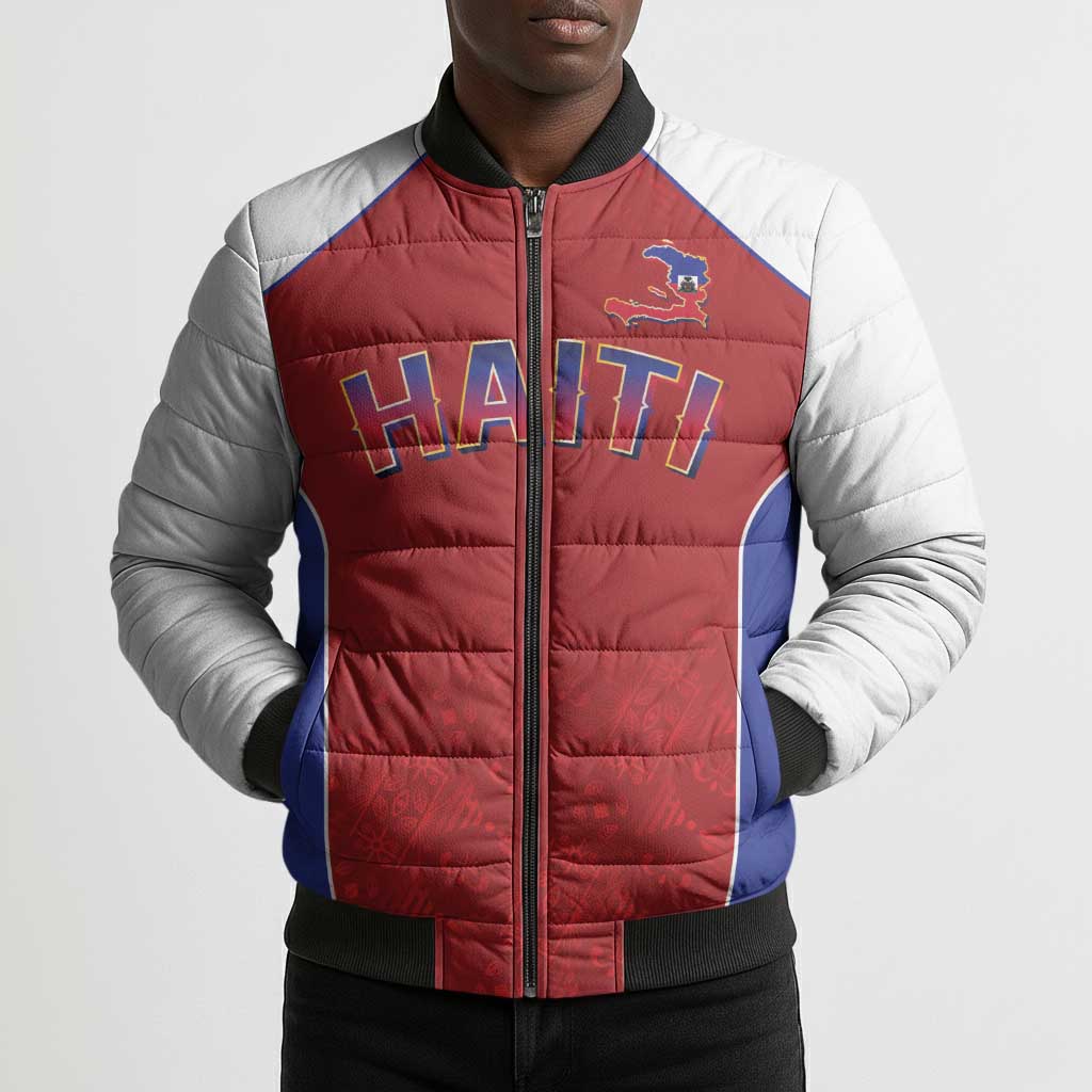 World Football 2026 Afro-Haiti Custom Bomber Puffer Jacket Together For Ayiti Red Style - African Pride