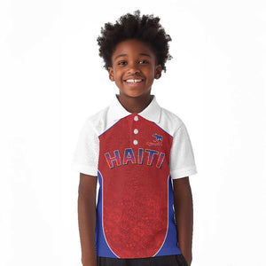 World Football 2026 Afro-Haiti Custom Kid Polo Shirt Together For Ayiti Red Style LT9