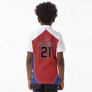 World Football 2026 Afro-Haiti Custom Kid Polo Shirt Together For Ayiti Red Style LT9