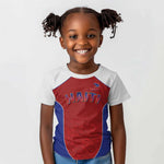 World Football 2026 Afro-Haiti Custom Kid T shirt Together For Ayiti Red Style LT9