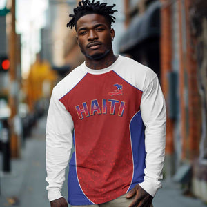 World Football 2026 Afro-Haiti Custom Long Sleeve Shirt Together For Ayiti Red Style - African Pride
