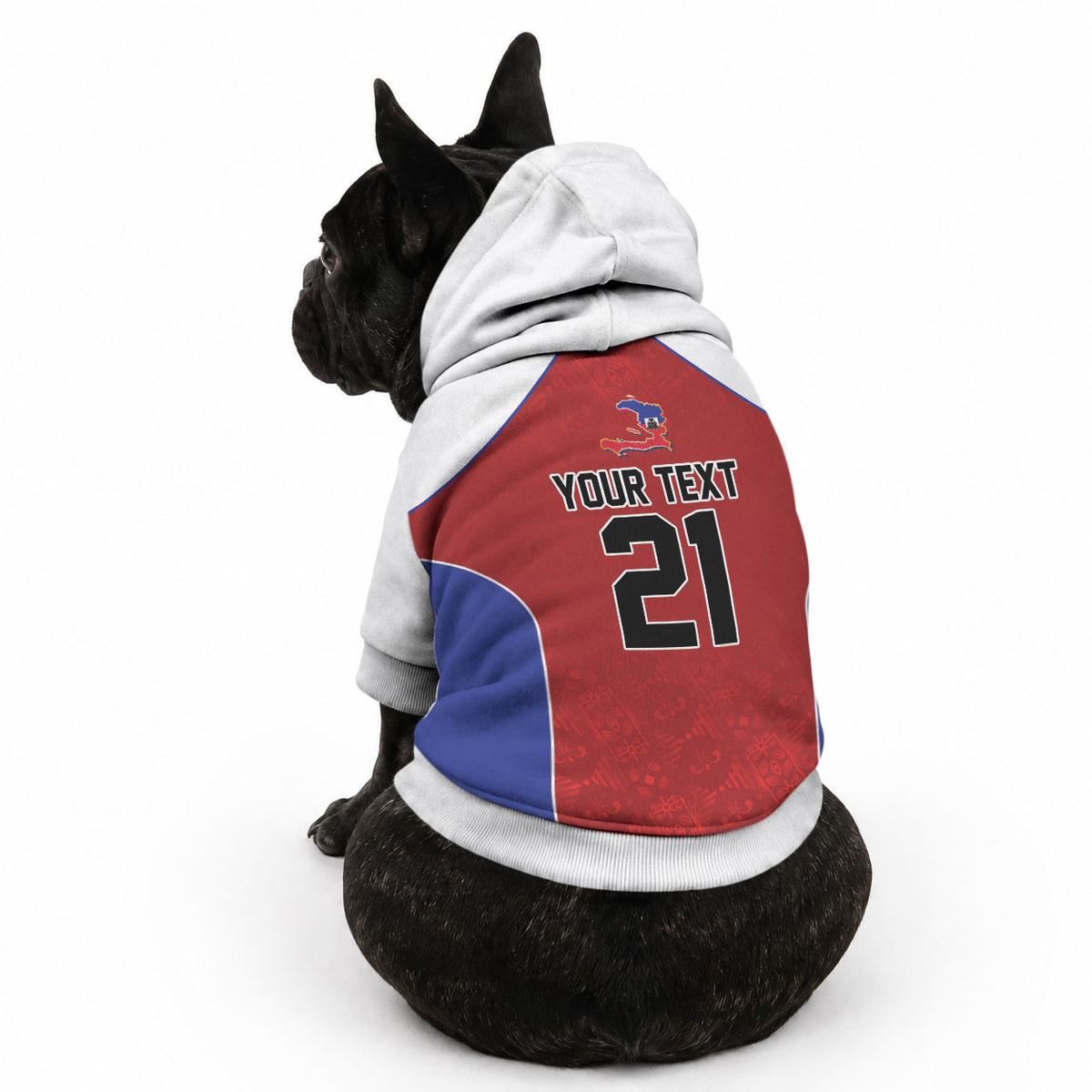 World Football 2026 Haiti Custom Pet Hoodie Together For Ayiti Red Style