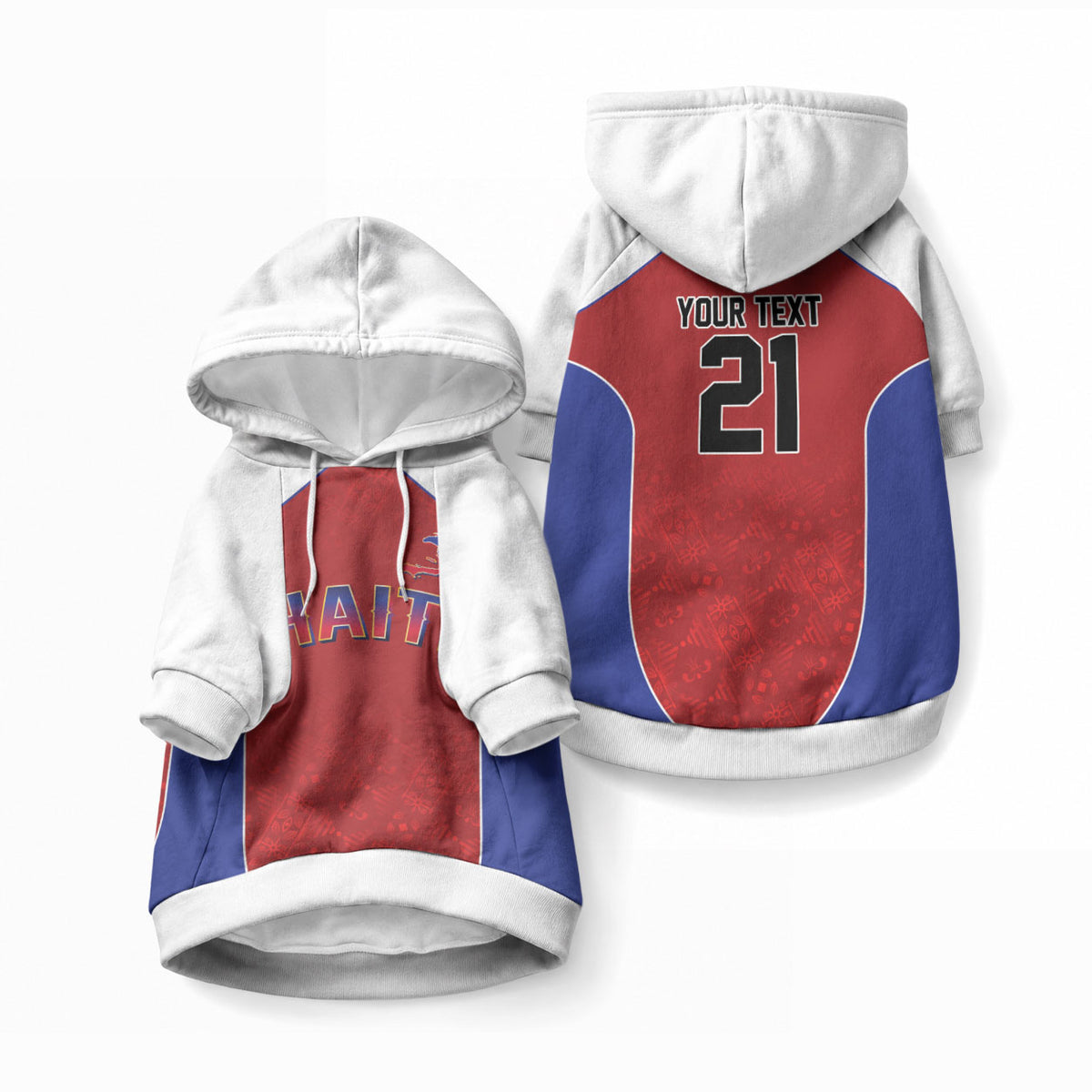 World Football 2026 Haiti Custom Pet Hoodie Together For Ayiti Red Style
