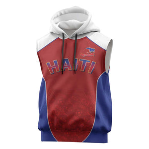 World Football 2026 Afro-Haiti Custom Sleeveless Hoodie Together For Ayiti Red Style - African Pride