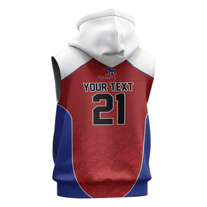 World Football 2026 Afro-Haiti Custom Sleeveless Hoodie Together For Ayiti Red Style - African Pride