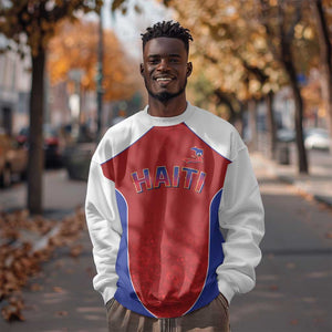 World Football 2026 Afro-Haiti Custom Sweatshirt Together For Ayiti Red Style - African Pride