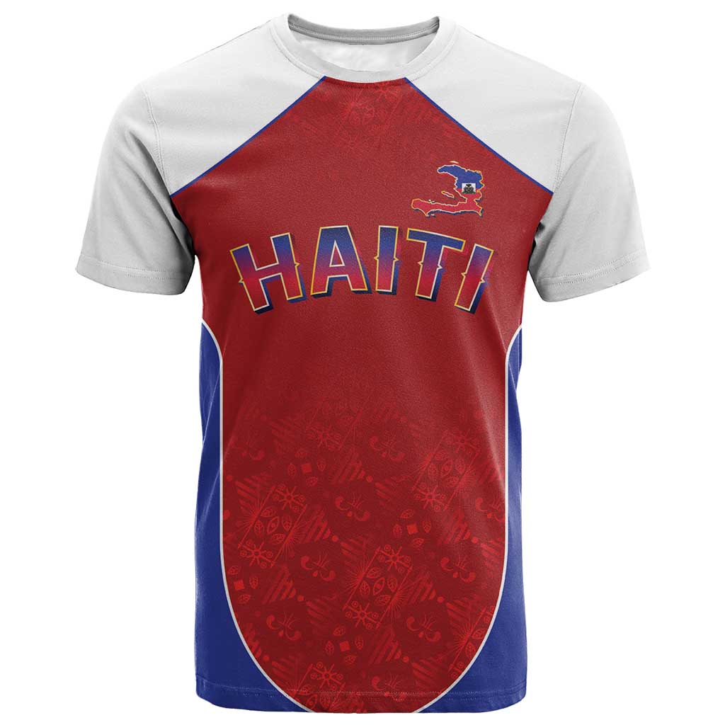 World Football 2026 Afro-Haiti Custom T shirt Together For Ayiti Red Style LT9