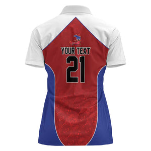 World Football 2026 Afro-Haiti Custom Women Polo Shirt Together For Ayiti Red Style LT9