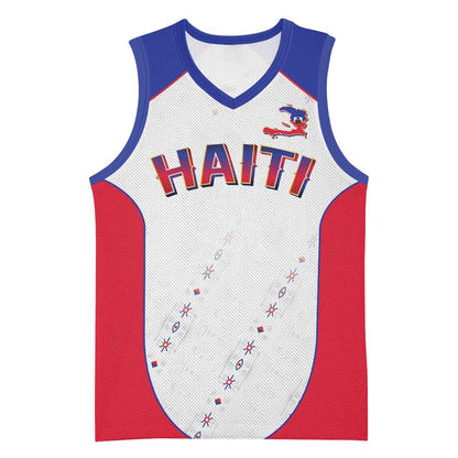 World Football 2026 Afro-Haiti Custom Basketball Jersey Together For Ayiti White Style - African Pride