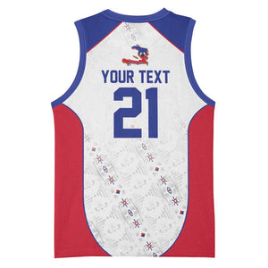 World Football 2026 Afro-Haiti Custom Basketball Jersey Together For Ayiti White Style - African Pride