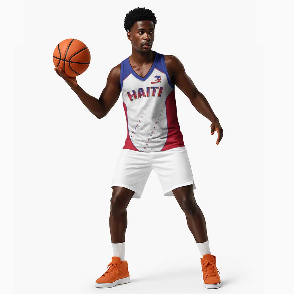 World Football 2026 Afro-Haiti Custom Basketball Jersey Together For Ayiti White Style - African Pride