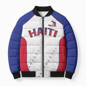 World Football 2026 Afro-Haiti Custom Bomber Puffer Jacket Together For Ayiti White Style - African Pride