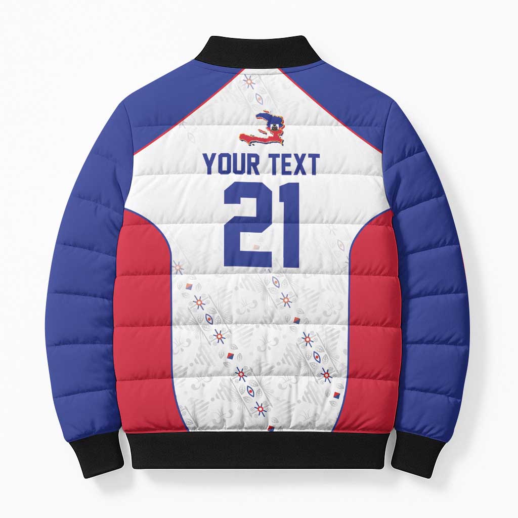 World Football 2026 Afro-Haiti Custom Bomber Puffer Jacket Together For Ayiti White Style - African Pride