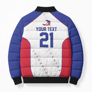 World Football 2026 Afro-Haiti Custom Bomber Puffer Jacket Together For Ayiti White Style - African Pride