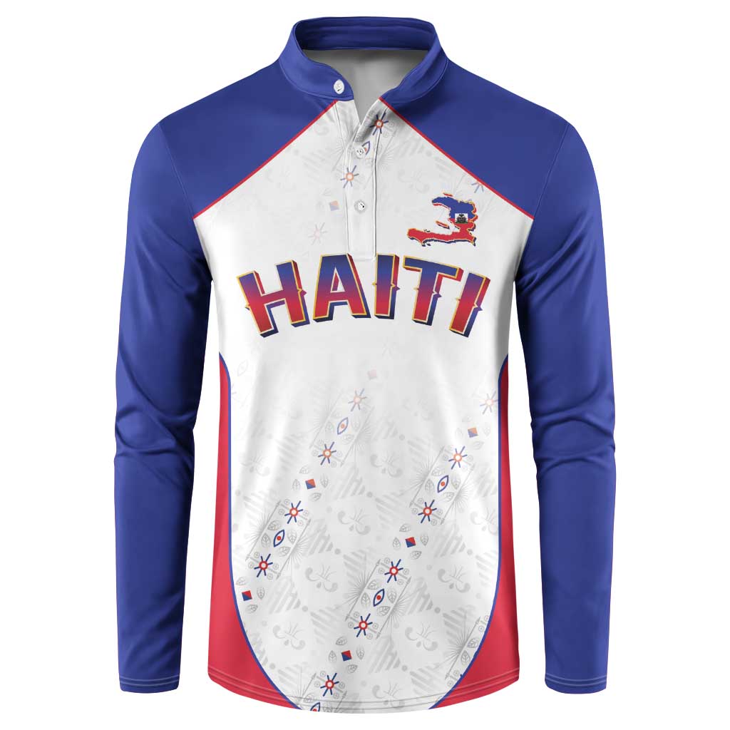 World Football 2026 Afro-Haiti Custom Button Sweatshirt Together For Ayiti White Style