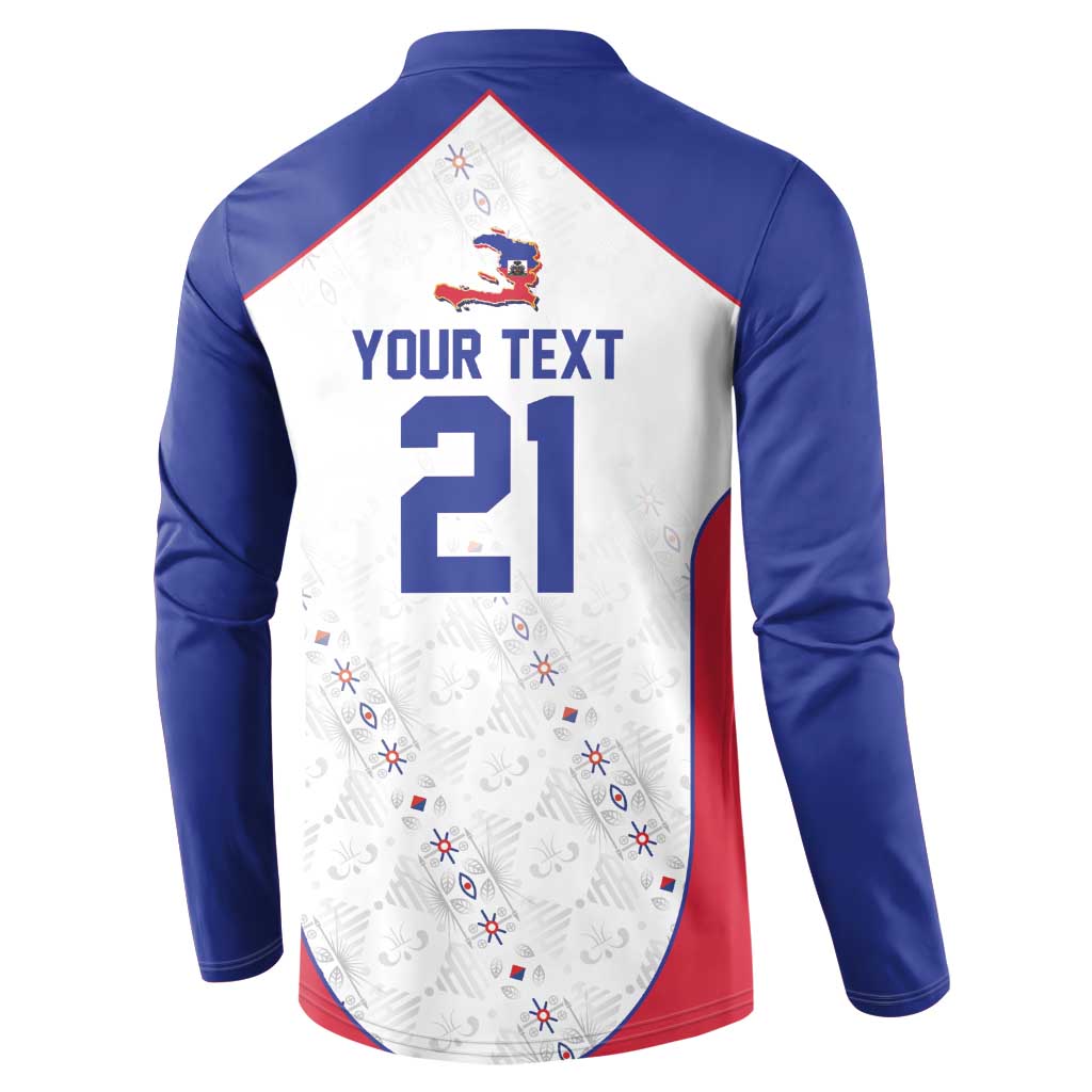 World Football 2026 Afro-Haiti Custom Button Sweatshirt Together For Ayiti White Style