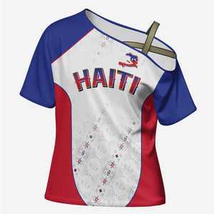 World Football 2026 Afro-Haiti Custom Cross Shoulder Shirt Together For Ayiti White Style - African Pride