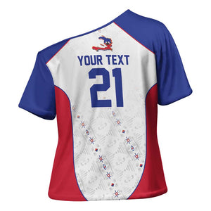 World Football 2026 Afro-Haiti Custom Cross Shoulder Shirt Together For Ayiti White Style - African Pride