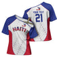 World Football 2026 Afro-Haiti Custom Cross Shoulder Shirt Together For Ayiti White Style - African Pride