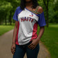 World Football 2026 Afro-Haiti Custom Cross Shoulder Shirt Together For Ayiti White Style - African Pride