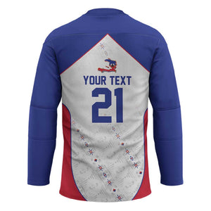 World Football 2026 Afro-Haiti Custom Hockey Jersey Together For Ayiti White Style - African Pride