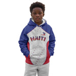 World Football 2026 Afro-Haiti Custom Kid Hoodie Together For Ayiti White Style - African Pride