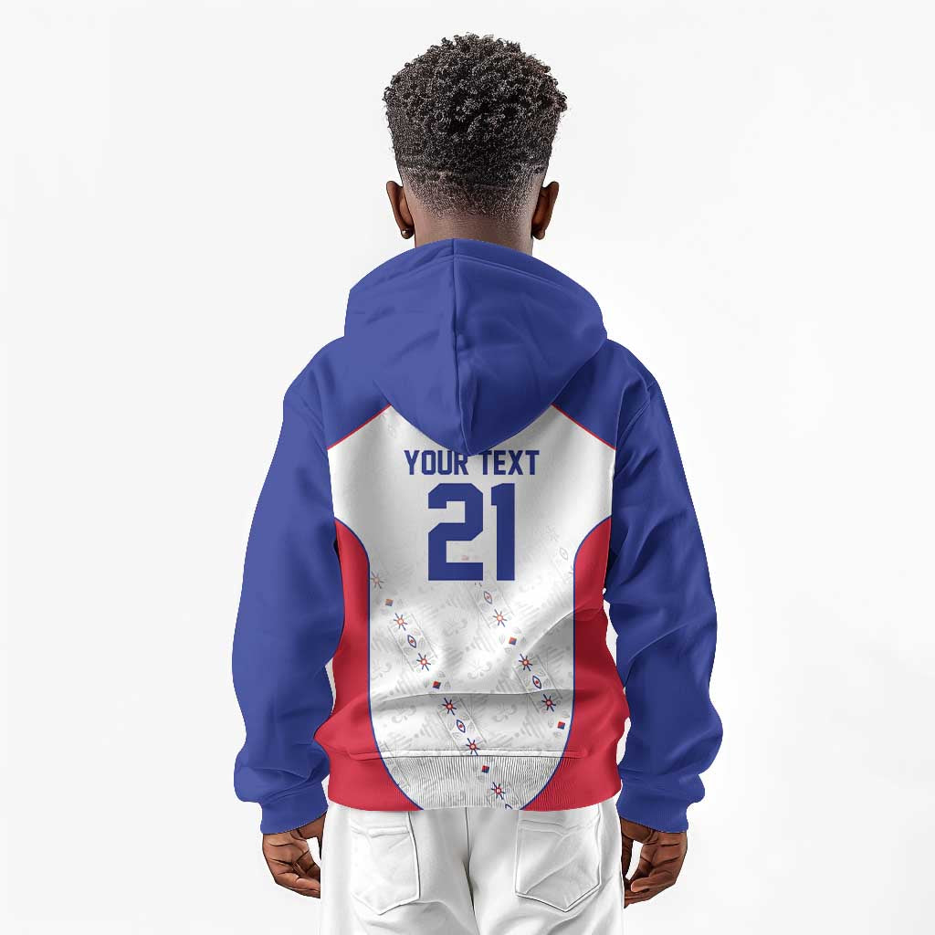 World Football 2026 Afro-Haiti Custom Kid Hoodie Together For Ayiti White Style - African Pride