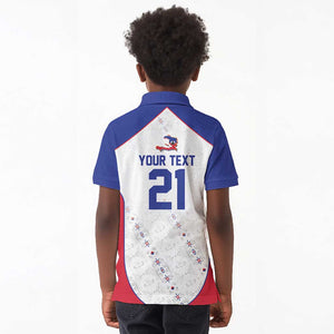 World Football 2026 Afro-Haiti Custom Kid Polo Shirt Together For Ayiti White Style LT9