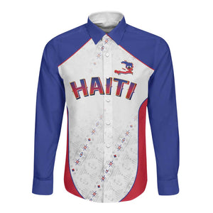 World Football 2026 Afro-Haiti Custom Long Sleeve Button Shirt Together For Ayiti White Style - African Pride