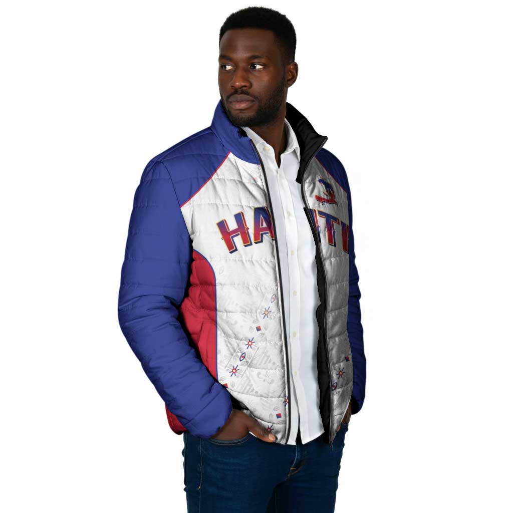 World Football 2026 Afro-Haiti Custom Padded Jacket Together For Ayiti White Style - African Pride