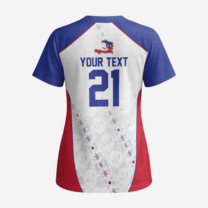 World Football 2026 Afro-Haiti Custom Scrub Top Together For Ayiti White Style - African Pride