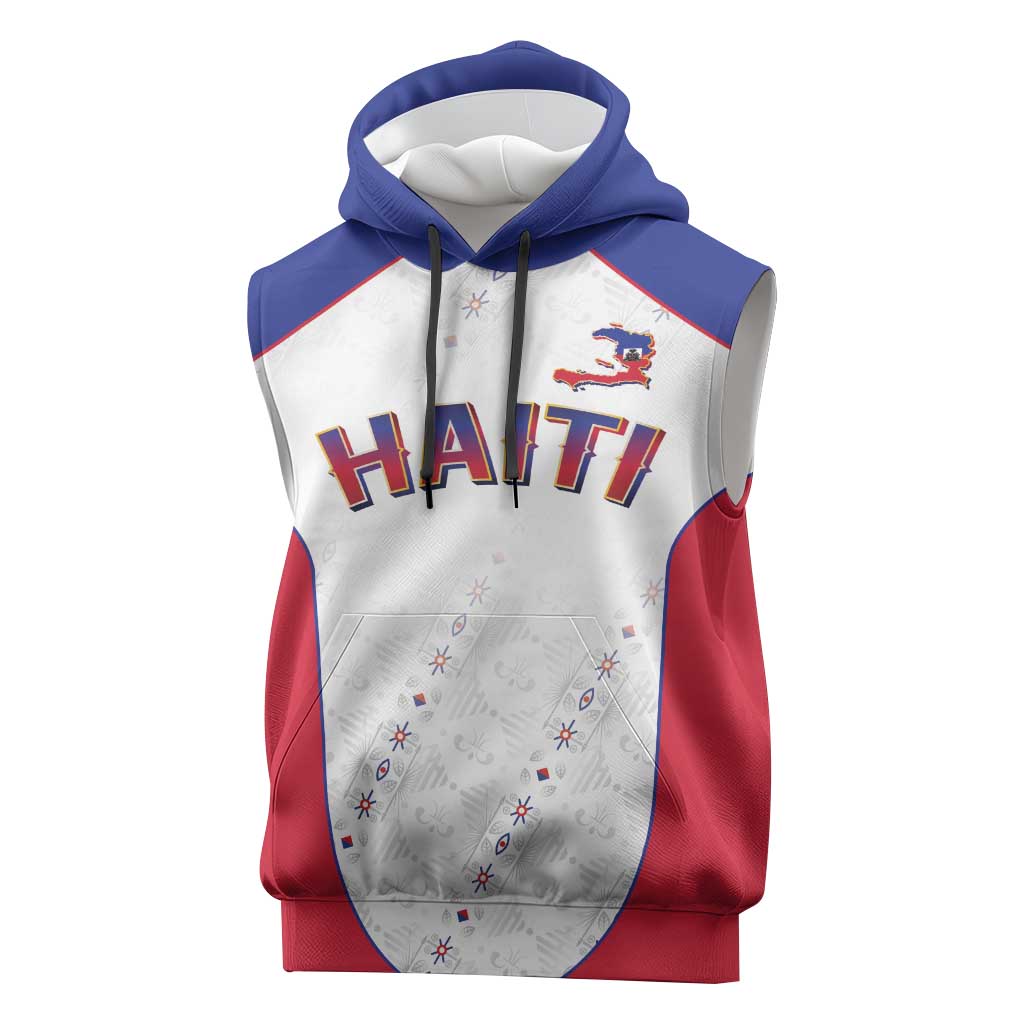 World Football 2026 Afro-Haiti Custom Sleeveless Hoodie Together For Ayiti White Style - African Pride