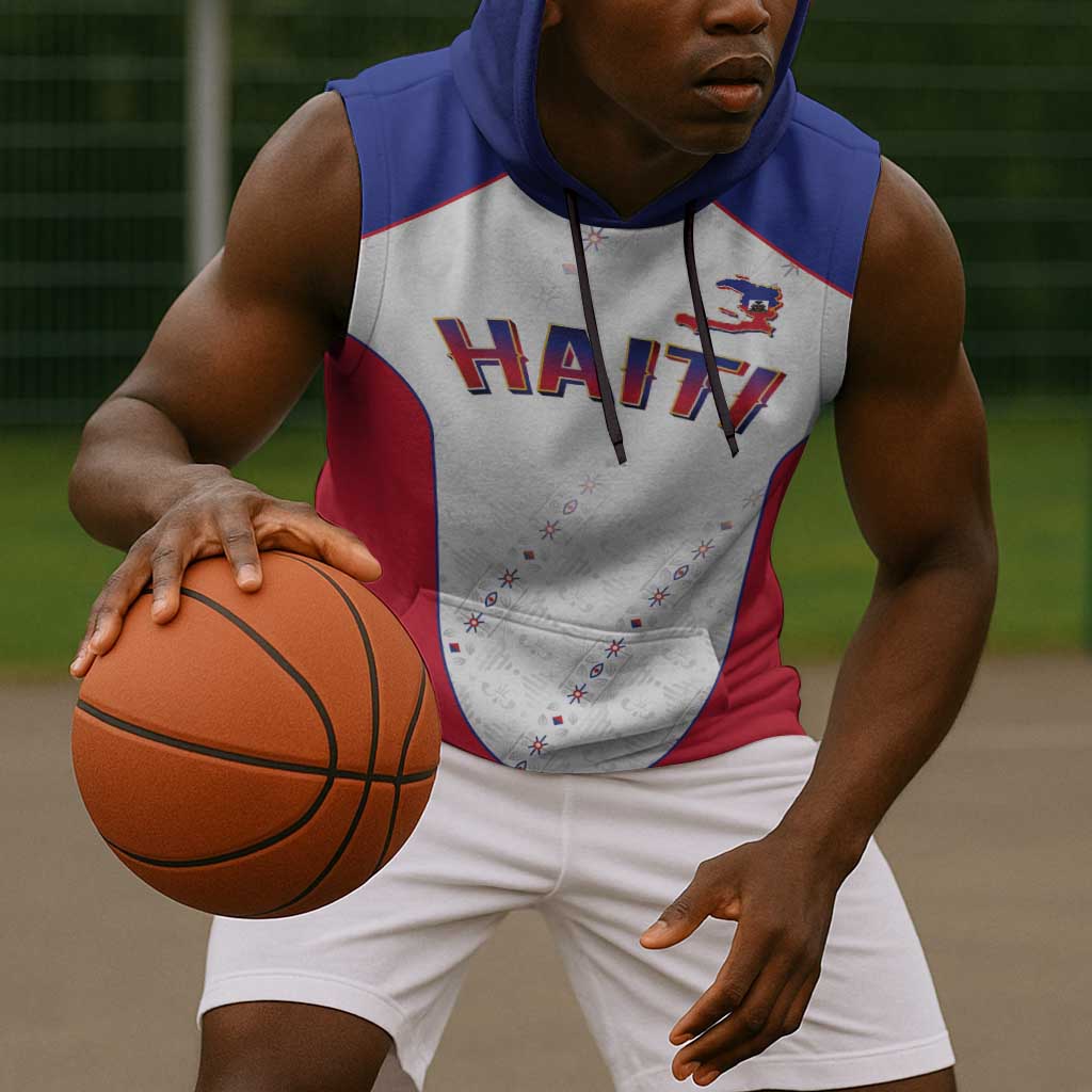 World Football 2026 Afro-Haiti Custom Sleeveless Hoodie Together For Ayiti White Style - African Pride