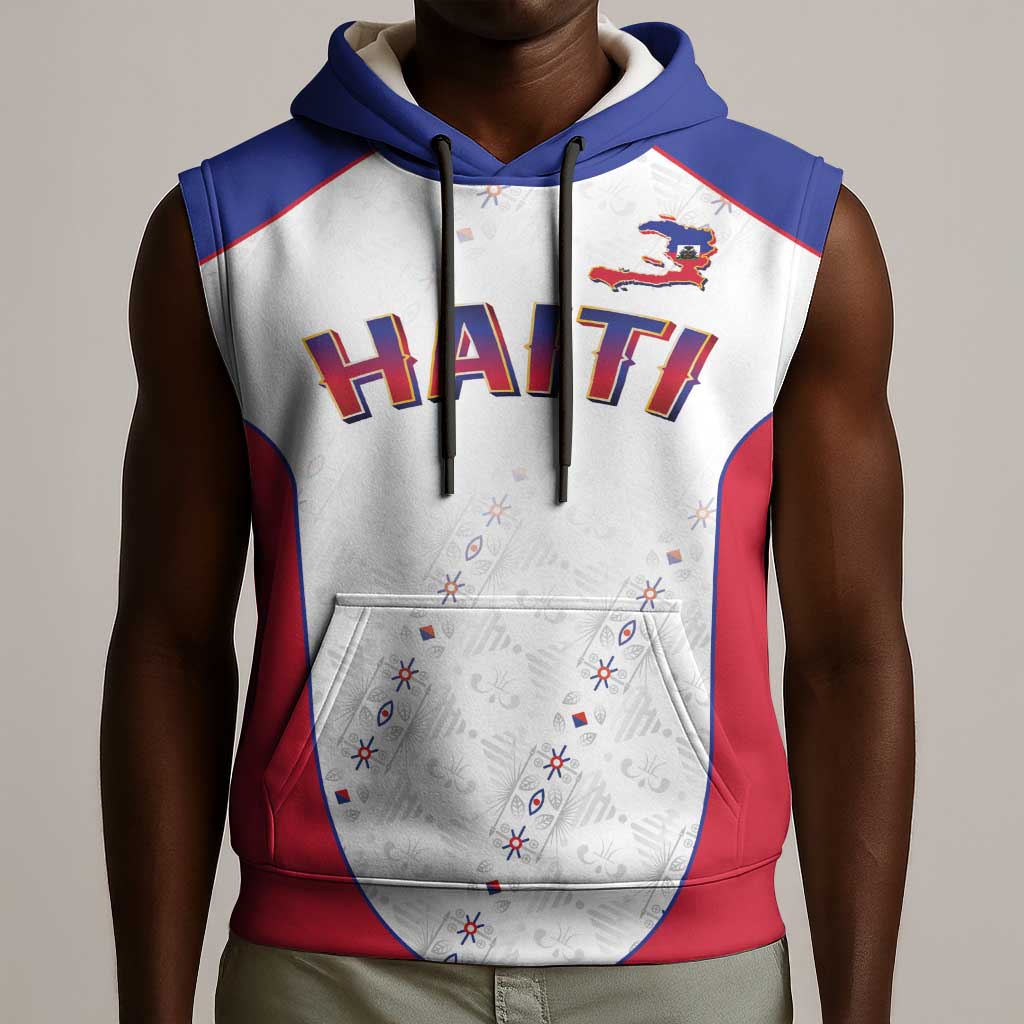 World Football 2026 Afro-Haiti Custom Sleeveless Hoodie Together For Ayiti White Style - African Pride