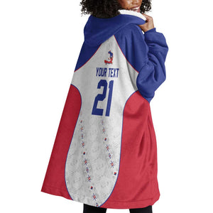 World Football 2026 Afro-Haiti Custom Wearable Blanket Hoodie Together For Ayiti White Style - African Pride