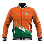 World Football 2026 Ivory Coast Custom Baseball Jacket African Adinkra Pattern - African Pride