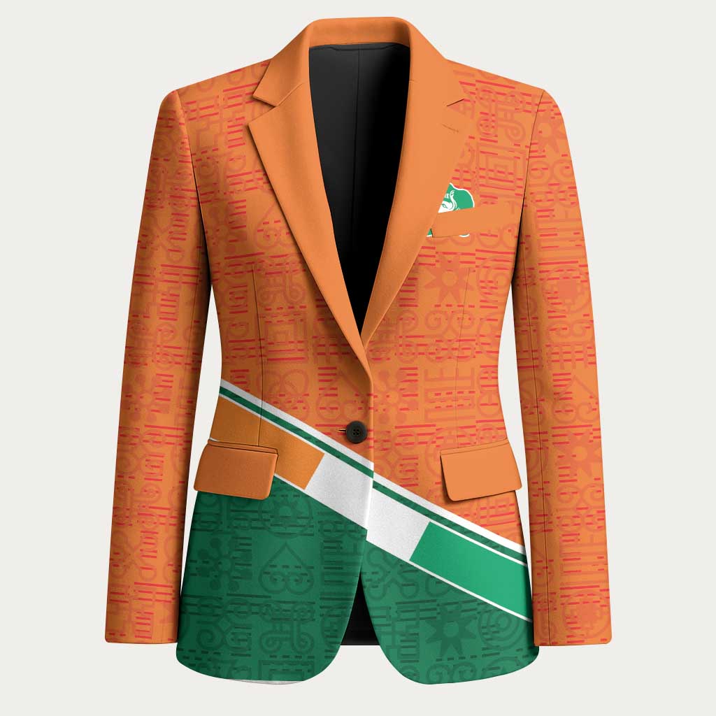 World Football 2026 Ivory Coast Custom Blazer African Adinkra Pattern - African Pride
