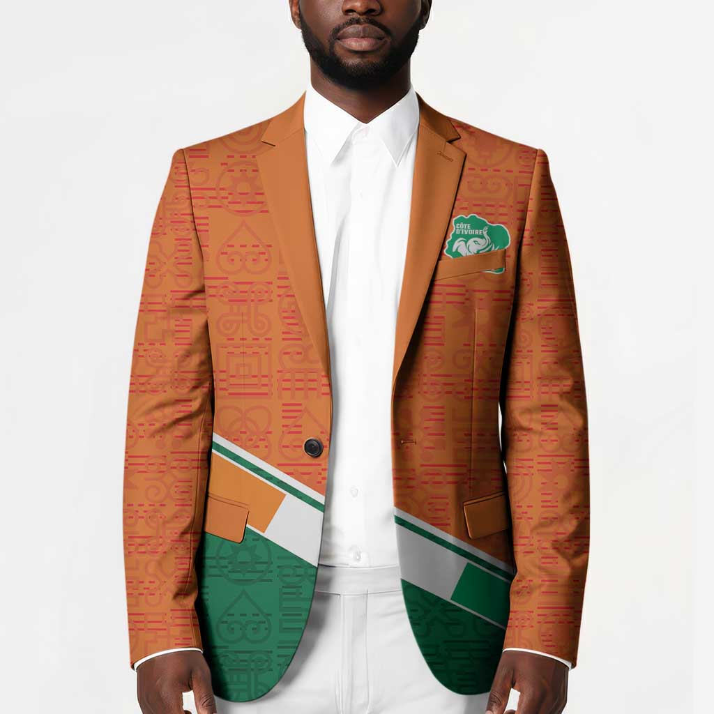 World Football 2026 Ivory Coast Custom Blazer African Adinkra Pattern - African Pride