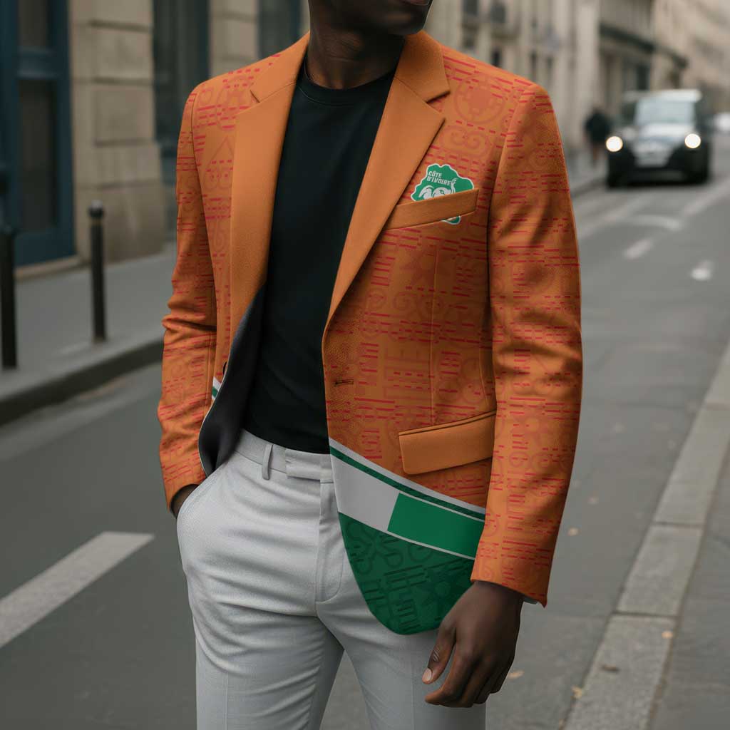 World Football 2026 Ivory Coast Custom Blazer African Adinkra Pattern - African Pride
