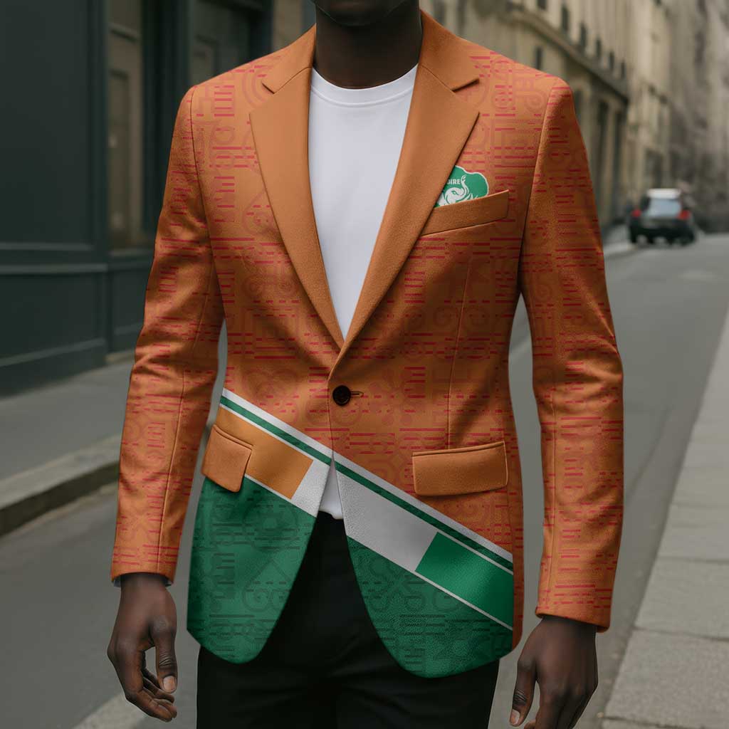 World Football 2026 Ivory Coast Custom Blazer African Adinkra Pattern - African Pride